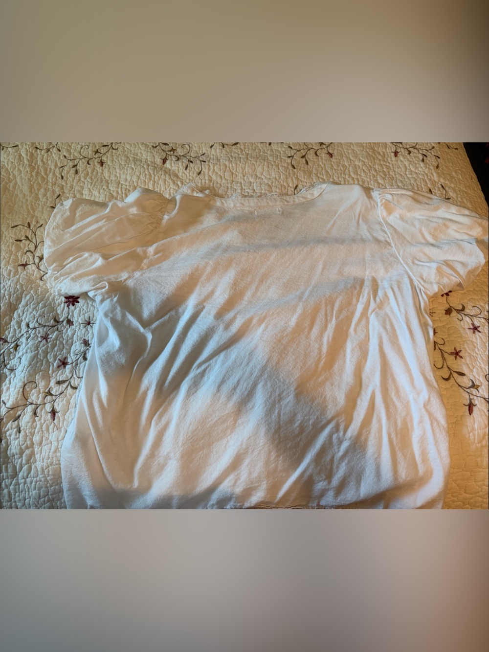 LC Lauren Conrad White Cotton Button Front Blouse - Picture 4 of 4